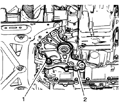 Fig. 44: Transmission Bracket And Through Bolt