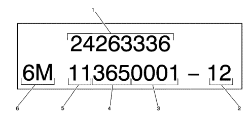 Fig. 73: Transfer Case Secondary Identification Stamping