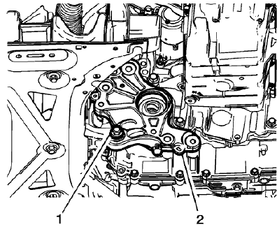 Fig. 45: Transmission Bracket And Through Bolt