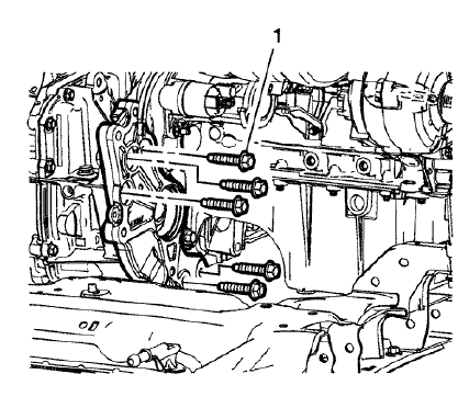 Fig. 33: Transmission Adapter Bolts