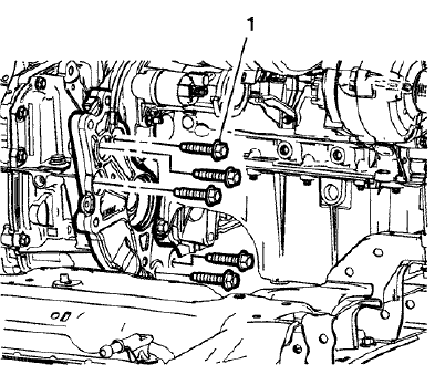 Fig. 36: Transmission Adapter Bolts