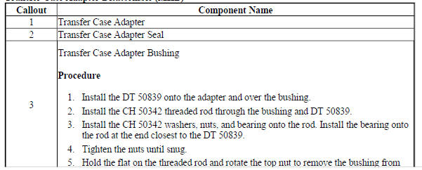 Transfer Case Adapter Disassemble (MHB)