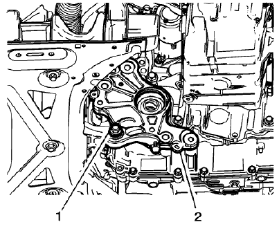 Fig. 57: Transmission Bracket And Through Bolt