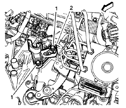 Fig. 29: Shift Lever And Selector Lever Cable Bracket