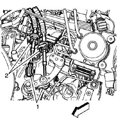 Fig. 31: Shift Lever And Selector Lever Cable End