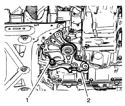 Fig. 63: Transmission Bracket And Through Bolt