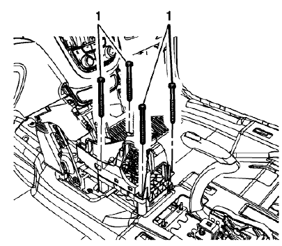 Fig. 34: Transmission Control Bolts