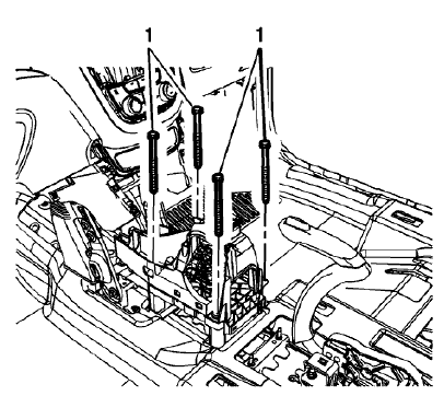 Fig. 35: Transmission Control Bolts