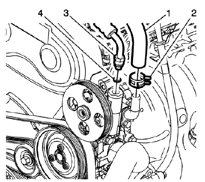 Fig. 10: Power Steering Fluid Reservoir Outlet Hose