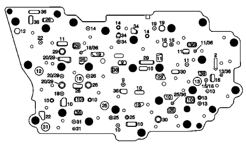 Fig. 25: Channel Plate to Valve Body Spacer Plate Assembly -- Channel Plate Side