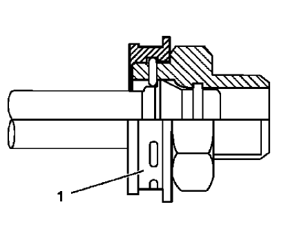 Fig. 28: Automatic Transmission Oil Cooler Fitting Plastic Cap