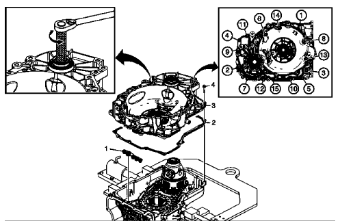 Fig. 61: Identifying Torque Converter Housing & Fluid Pump Assembly