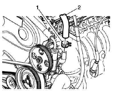 Fig. 25: Power Steering Fluid Reservoir Outlet Hose