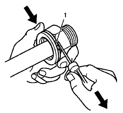 Fig. 20: Automatic Transmission Oil Cooler Fitting Retaining Ring