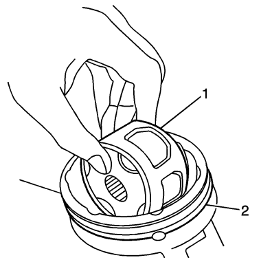 Fig. 67: Positioning Cage & Inner Race 90 Degrees To Centerline Of Outer Race