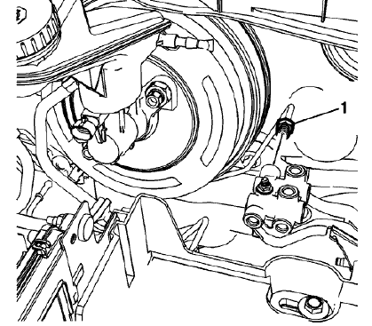 Fig. 61: Master Cylinder Left Rear Brake Pipe Fitting
