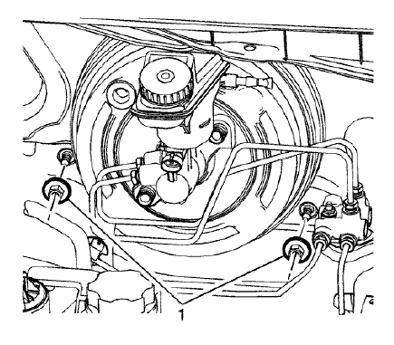 Fig. 42: Brake Pedal Assembly Lower Nuts