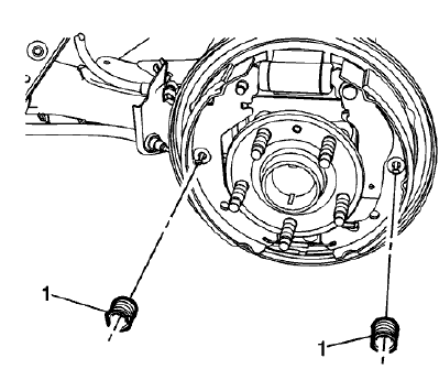 Fig. 13: Brake Shoe Hold Down Spring & Cup Assemblies