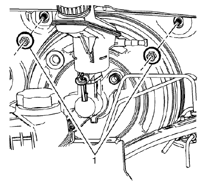 Fig. 43: Brake Pedal Assembly Upper Nuts