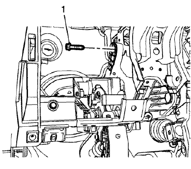 Fig. 44: Upper Brake Pedal Assembly Bolts