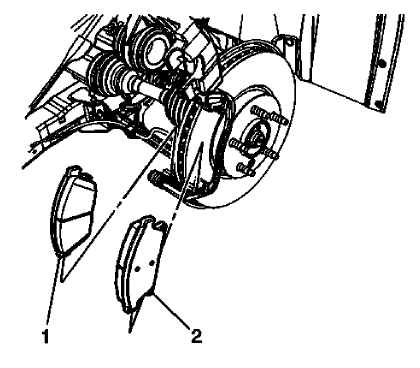 Fig. 13: Inner And Outer Brake Pads