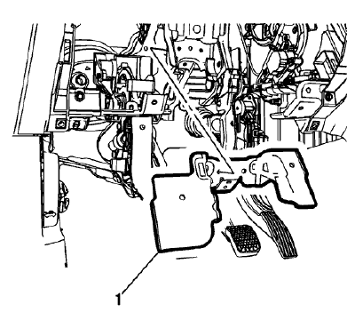Fig. 47: Brake Pedal Release Bracket
