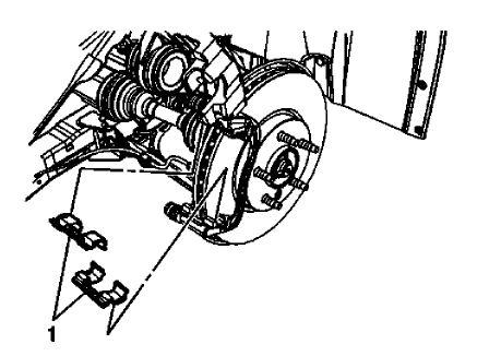 Fig. 14: Brake Pad Springs