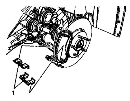 Fig. 15: Brake Pad Springs