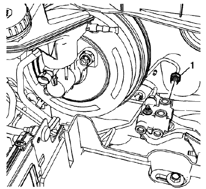 Fig. 62: Master Cylinder Right Front Brake Pipe Fitting