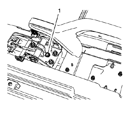 Fig. 56: Parking Brake Cable Adjusting Nut