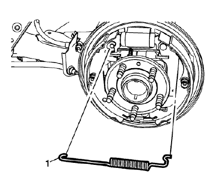 Fig. 23: Upper Brake Shoe Return Spring
