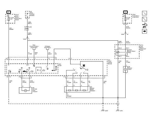 Fig. 4: Power, Ground, Blower Motor and Air Inlet Actuator