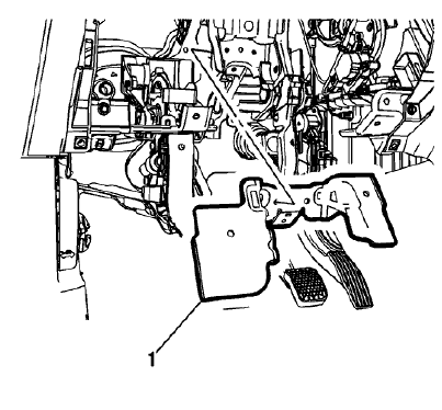 Fig. 34: Brake Pedal Release Bracket