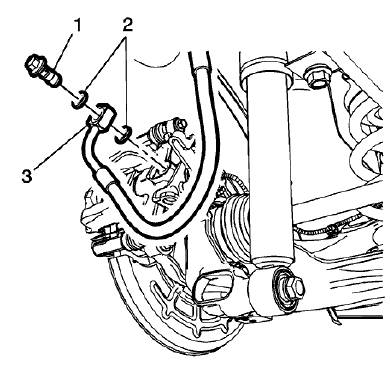 Fig. 162: Brake Hose Fitting Bolt