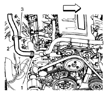 Fig. 58: Rear Hose, Hose Retainer And Rear Hose Clamp