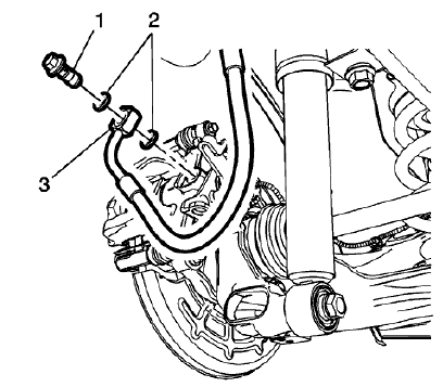 Fig. 29: Brake Hose Fitting Bolt