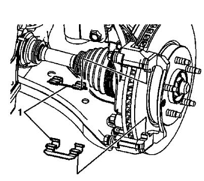 Fig. 40: Brake Pad Shims