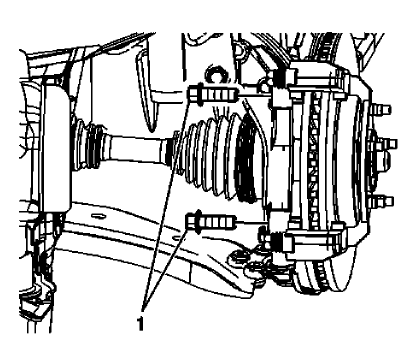 Fig. 42: Brake Caliper Bracket Bolts