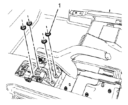Fig. 4: Parking Brake Lever Mounting Nut