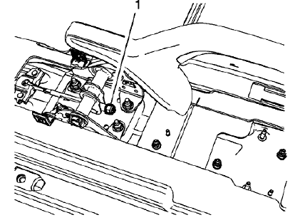 Fig. 6: Parking Brake Cable Adjusting Nut