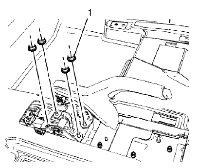 Fig. 7: Parking Brake Lever Mounting Nut