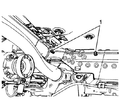 Fig. 119: Rear Intermediate Pipe And Left Rail Retaining Clips