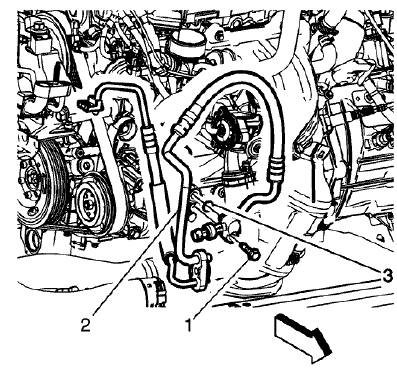 Fig. 18: Condenser Hose Assembly And Bolt