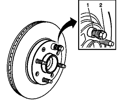 Fig. 4: One Lug Nut & Conical Brake Rotor Washers