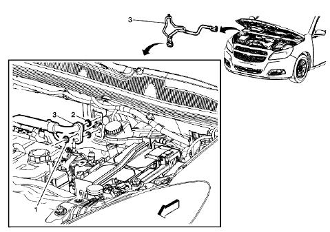 Fig. 30: Air Conditioning Evaporator Hose Assembly