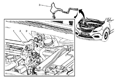 Fig. 31: Air Conditioning Evaporator Hose Assembly (2H0)