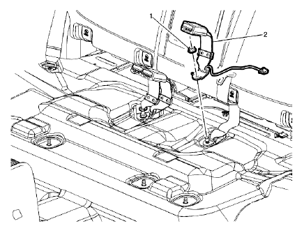 Fig. 7: Rear Seat Center Belt
