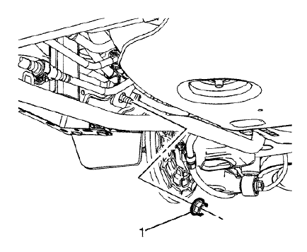 Fig. 52: Front Right Parking Brake Cable Bracket Nut