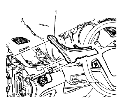 Fig. 100: Left Instrument Panel Retainer