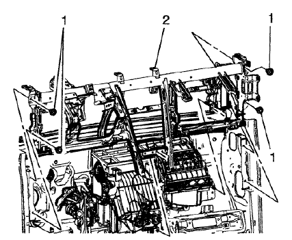 Fig. 113: Instrument Panel Tie Bar Assembly Bolts